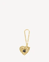 Вечерний клатч-сердце из металла и камня SAINT LAURENT, золотой 47324342