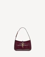 LE 5 À 7 из лакированной кожи с тиснением под крокодила SAINT LAURENT, фиолетовый 47373850