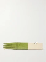 Кожаный клатч Poireau с бахромой JACQUEMUS, бирюзовый 47323781
