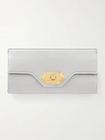 Маленький клатч Lanvin Invitation из атласа металлик, серебряный 47324041