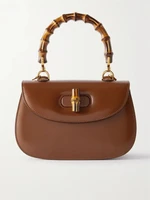 Маленькая кожаная сумка-тоут Bamboo 1947 GUCCI, коричневый 47338124