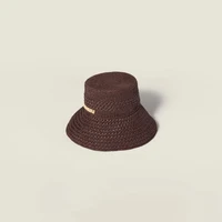 Шляпа из рафии MIU MIU, коричневый 47343258