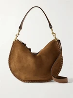 Сумка через плечо Oskan Soft Zipped из замши с кожаной отделкой ISABEL MARANT, коричневый 47344395