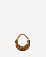 Мини-хобо AMALIA из кожи пони SAINT LAURENT, коричневый 47363511