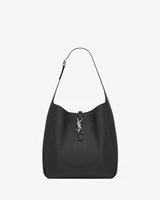 LE 5 À 7 софт ЛАРЖ из зернистой кожи SAINT LAURENT, черный 47374304
