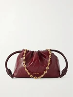 Мини-клатч Flamenco из мятой кожи угря с отделкой из кожи LOEWE, бордовый 47323656