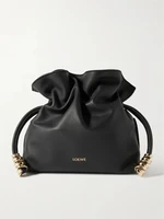 Кожаный клатч Flamenco mini с украшениями LOEWE, черный 47323658