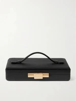 Коробчатый клатч из холщовой ткани VICTORIA BECKHAM, черный 47323661