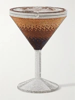Клатч Martini Espresso серебристого цвета с кристаллами JUDITH LEIBER COUTURE, мультицвет 47324033