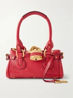 Сумка-тоут из кожи с украшениями Paddington CHLOÉ, красный 47338407