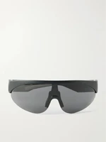 Круглые резиновые солнцезащитные очки Moncler Eyewear, черный 47348695