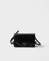 Мини-сумка на плечо из кожи Prada, черный 47349935