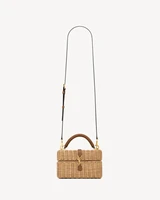 Косметичка GABY из лозы SAINT LAURENT, бежевый 47365833