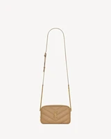 Сумка LOULOU мини камера из ягнячьей кожи SAINT LAURENT, бежевый 47371448