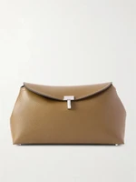 Клатч T-Lock из текстурированной кожи TOTEME, хаки 47323638