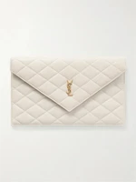 Клатч из кожи Matelassé SAINT LAURENT, белый 47323798