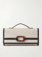 Клатч из парусины Belle Vivier с пряжкой Roger Vivier, бежевый 47324037