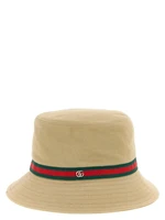 Панама с лентой Web GUCCI, бежевый 47326686
