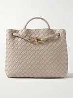 Andiamo средняя сумка-тоут из кожи Intrecciato BOTTEGA VENETA, бежевый 47338236