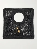 JACQUEMUS Le Petit Переносная сумка Spiaggia из рафии, черный 47338611