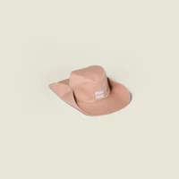Шляпа из саржи MIU MIU, бежевый 47343313