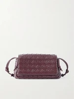 Кожаная сумка через плечо Notturno Intrecciato BOTTEGA VENETA, красный 47345055