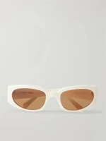 Круглые ацетатные солнцезащитные очки Journey CELINE EYEWEAR, белый 47348703