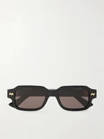 Солнцезащитные очки Intrecciato прямоугольной формы из ацетата BOTTEGA VENETA EYEWEAR, черный 47348932