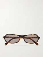 Круглые ацетатные солнцезащитные очки MIU MIU, коричневый 47349368