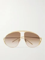 Солнцезащитные очки-авиаторы золотистого цвета LOEWE EYEWEAR, золотой 47349468