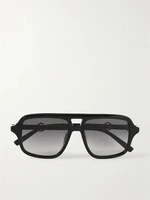 Солнцезащитные очки-авиаторы из ацетата Gucci Eyewear, черный 47349594