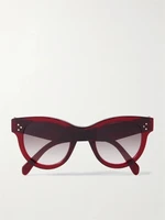 Круглые солнцезащитные очки в ацетатной оправе CELINE EYEWEAR, красный 47349606