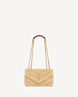 LOULOU маленькая из рафии SAINT LAURENT, бежевый 47376920