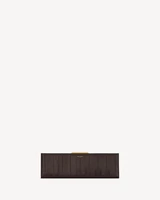 Большой клатч MIDNIGHT из угря SAINT LAURENT, коричневый 47324331