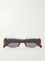 Овальные солнцезащитные очки Triomphe из ацетата с черепаховой оправой CELINE EYEWEAR, красный 47343338