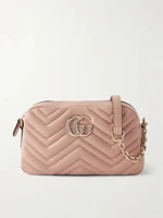 Сумка на плечо из стеганой кожи GG Marmont GUCCI, розовый 47344839