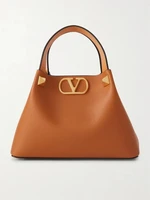 Кожаная сумка на плечо с декоративным элементом VLogo VALENTINO GARAVANI, коричневый 47345676