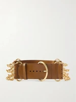 6,5 См золотисто-кожаный пояс CHLOÉ, хаки 47346025