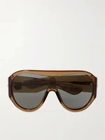 Ацетатные солнцезащитные очки-авиаторы BOTTEGA VENETA EYEWEAR, коричневый 47348780