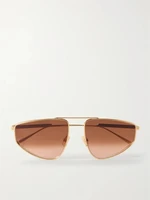Солнцезащитные очки-авиаторы Ribbon золотистого цвета BOTTEGA VENETA EYEWEAR, золотой 47348926