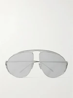 Солнцезащитные очки-авиаторы серебристого цвета LOEWE EYEWEAR, серебряный 47349480