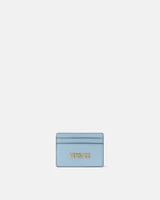 Кожаный кардхолдер VERSACE Tag, голубой 47363445