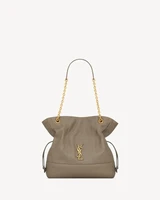 JAMIE SHOPPING small из ягнячьей кожи SAINT LAURENT, бежевый 47375489