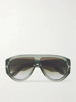 Солнцезащитные очки Bronson D-frame из ацетата с черепаховым узором TOM FORD Eyewear, бирюзовый 47375887