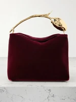 Мини-клатч Bloom из велюра ERDEM, бордовый 47323900