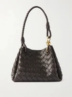 Малая кожаная плечевая сумка Parachute с плетением intrecciato BOTTEGA VENETA, коричневый 47344638