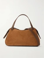 Маленькая сумка на плечо из замши с кожаной отделкой JIL SANDER, коричневый 47347010