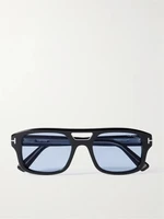 Солнцезащитные очки из ацетата в стиле авиатор Icon TOM FORD Eyewear, черный 47348905