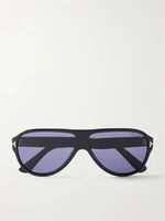 Солнцезащитные очки-авиаторы Samuele из ацетата TOM FORD Eyewear, черный 47349444