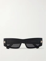 Ацетатные солнцезащитные очки в квадратной оправе TOM FORD Eyewear, черный 47349460